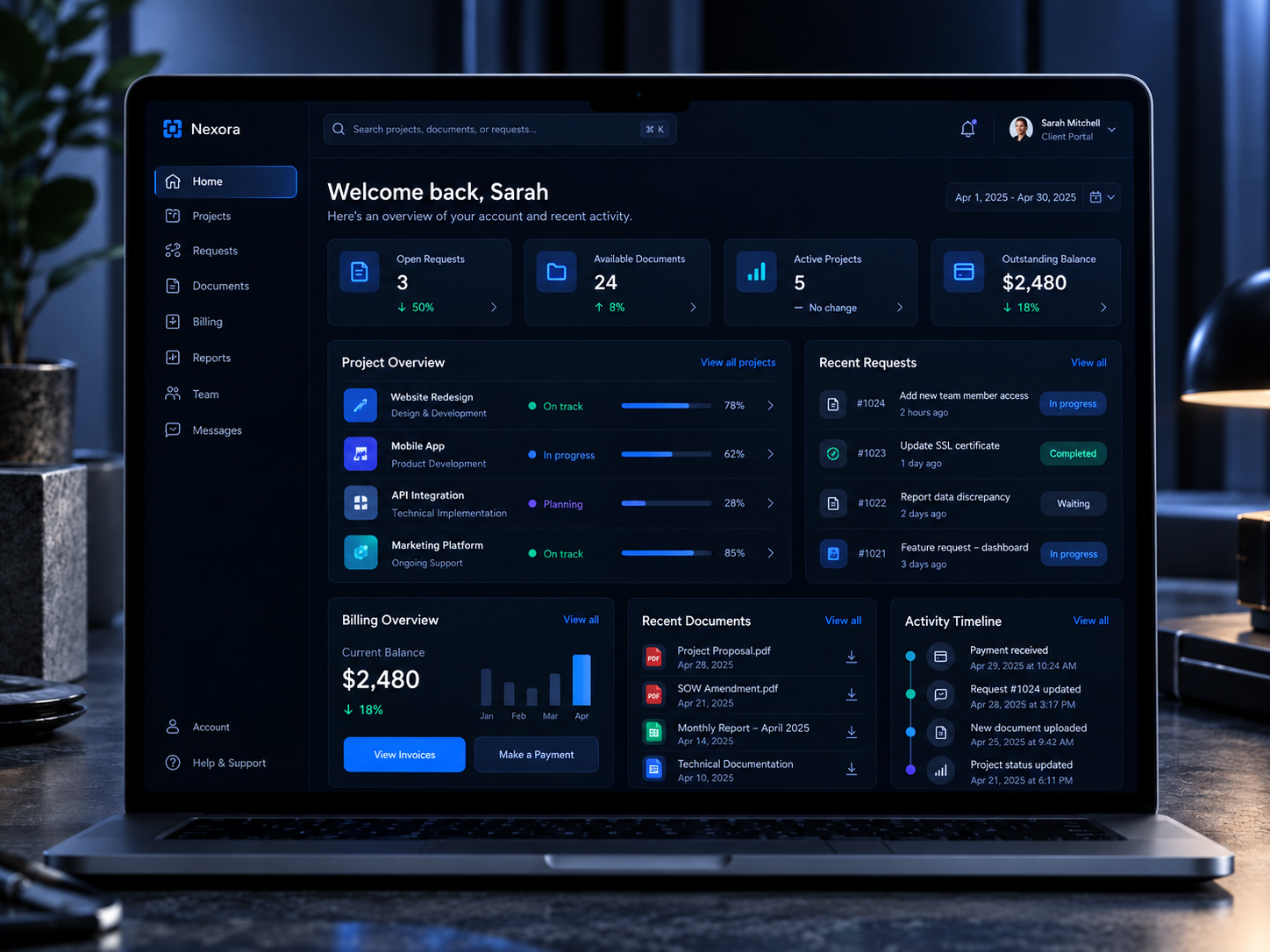 Concept premium customer portal